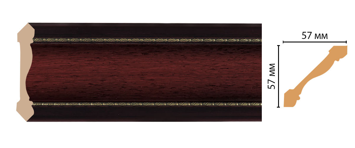 Плинтус потолочный DECOMASTER 179-52 (57*57*2400мм)